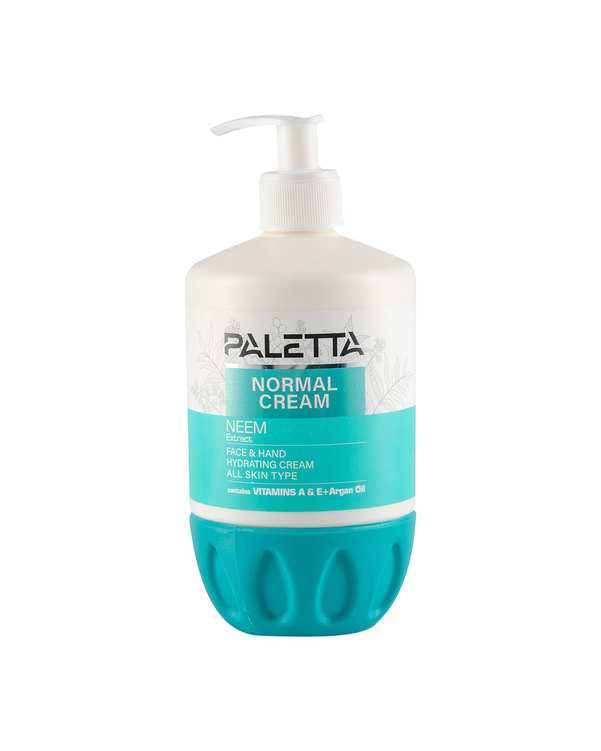 کرم مرطوب کننده دست و صورت پالتا Paletta مدل Neem مناسب پوست معمولی حجم 500ml