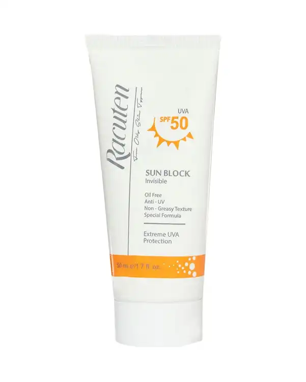 کرم ضد آفتاب بی رنگ SPF50 راکوتن مناسب پوست چرب و مختلط حجم 50ml
