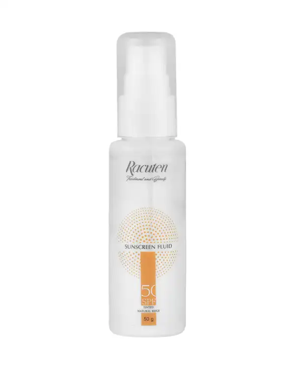 فلوئید ضد آفتاب رنگی SPF50 راکوتن Racuten بژ طبیعی 50ml