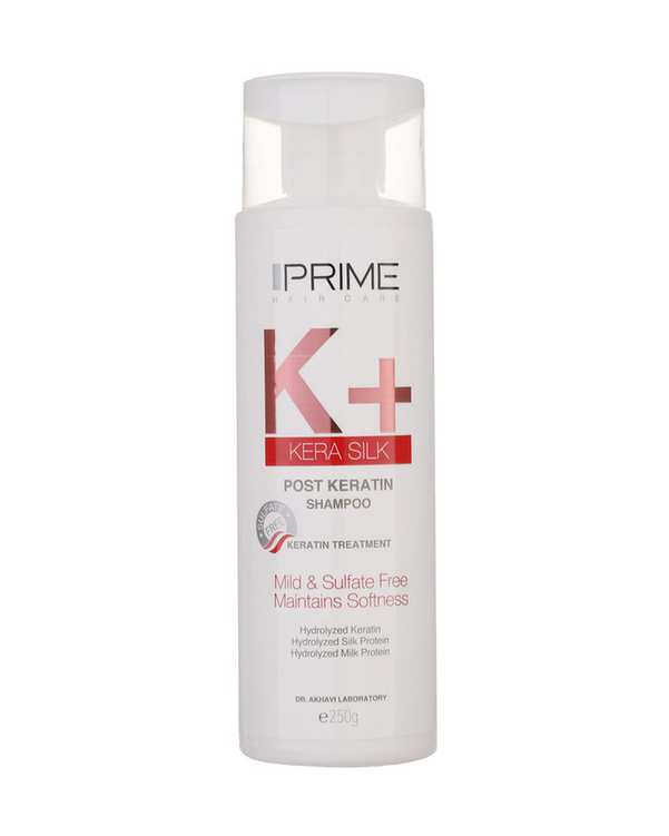 شامپو موهای کراتینه پرایم Prime مدل K Plus حجم 250ml