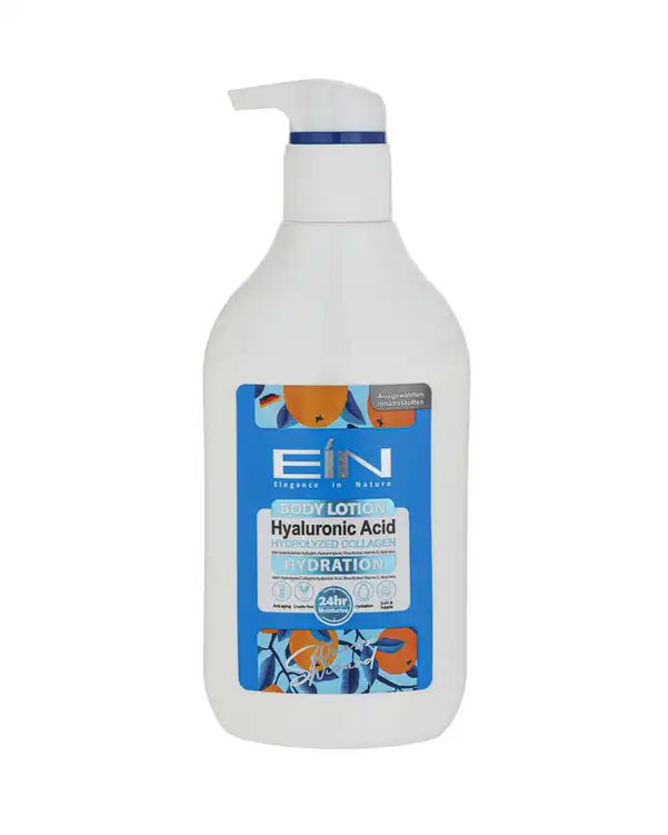 لوسیون بدن نرم کننده و مرطوب کننده ای آی ان EIN حاوی هیارولونیک اسید حجم 300ml