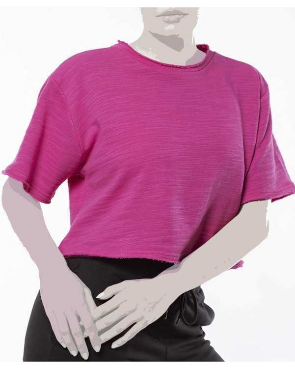 تی شرت ورزشی زنانه سرخابی مل اند موژ Mel & Moj کد W08097