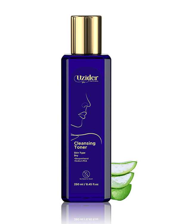 تونر پوست های خشک یوزیدر Uzider حاوی کلاژن هیدرولیز شده و عصاره برگ و گل بابونه 250ml
