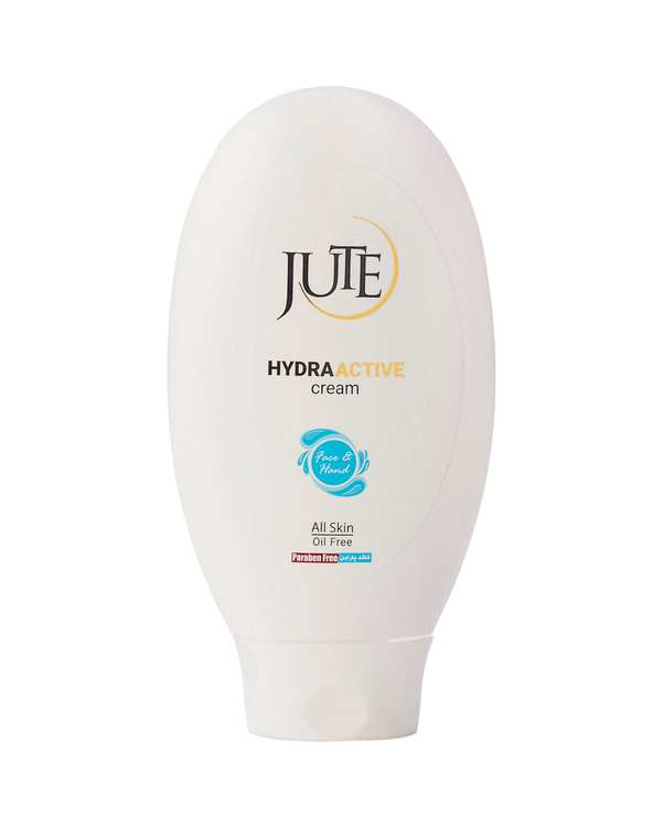 کرم آبرسان و مرطوب کننده دست و صورت فاقد چربی ژوت Jute مدل Hydra Active مناسب انواع پوست 150ml