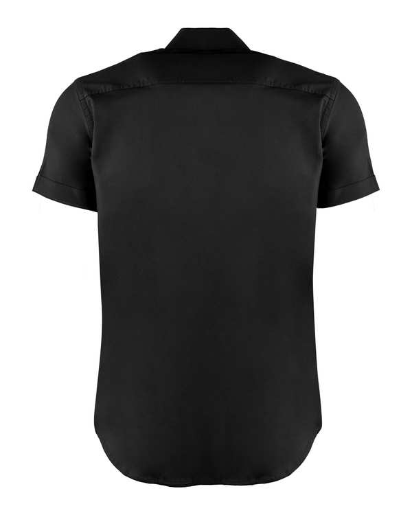 پیراهن مردانه آستین کوتاه مشکی والیانت استایل Valiant Style مدل شانلی کد P202102 - تصویر 2
