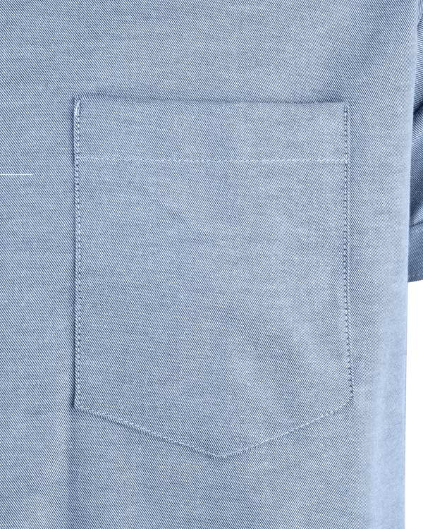 پیراهن مردانه آستین کوتاه آبی ملانژ والیانت استایل Valiant Style مدل شانلی کد P202102 - تصویر 4