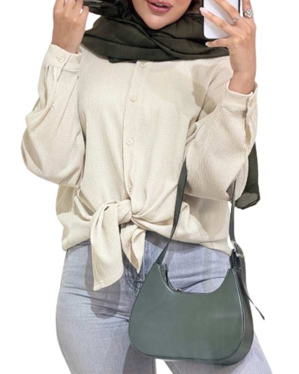 شومیز زنانه کرم کد 19012
