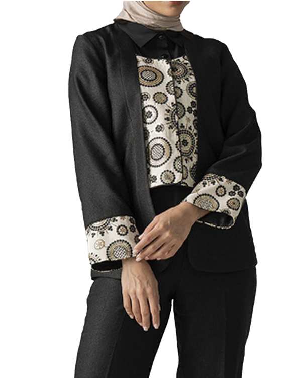 مانتو زنانه مشکی تولیکا Tulika کد 72480