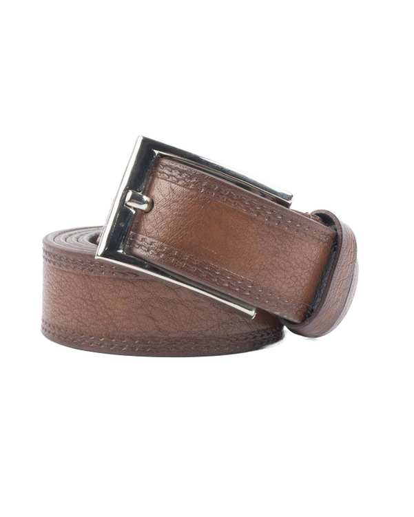 کمربند مردانه عسلی تیره بیسراک Bisrak مدل MB-R332-2-104