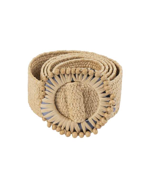 کمربند زنانه کنفی کشی کرم روشن بیسراک Bisrak مدل WB-WM380-10-101