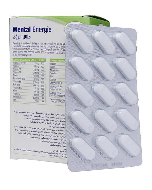 قرص منتال انرژی یوروویتال بسته 60 عددی - تصویر 2