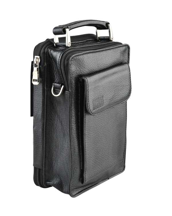 کیف چرم کراس بادی مردانه مشکی بیسراک Bisrak مدل C-D6-F-99 - تصویر 2