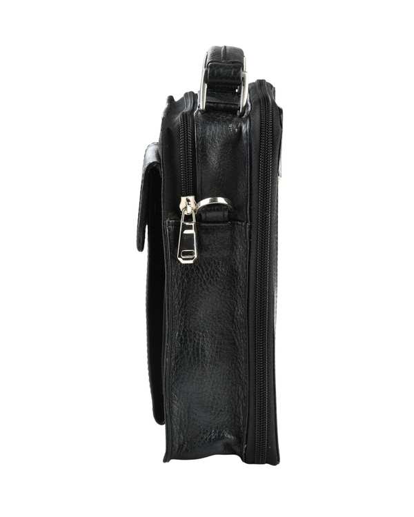 کیف چرم کراس بادی مردانه مشکی بیسراک Bisrak مدل C-D6-F-99 - تصویر 3