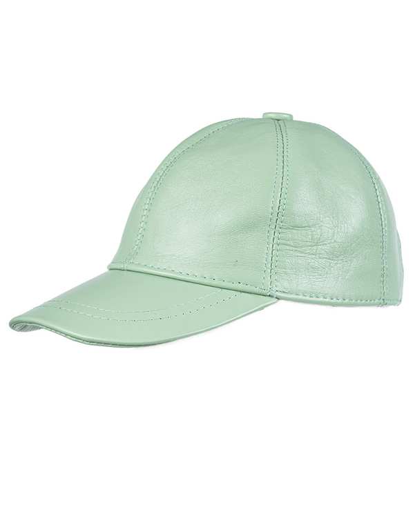 کلاه کپ چرم طبیعی سبز بیسراک Bisrak مدل HL-101N-41