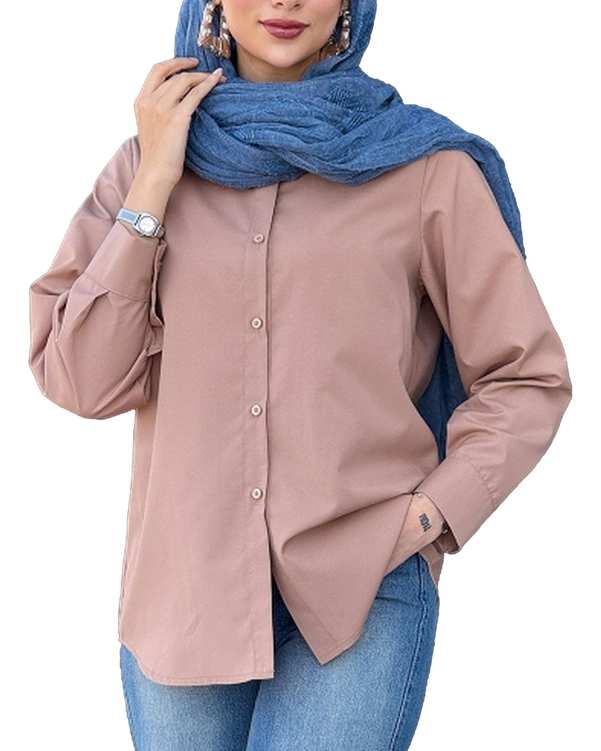 شومیز زنانه نسکافه ای بیسیک کد 17286