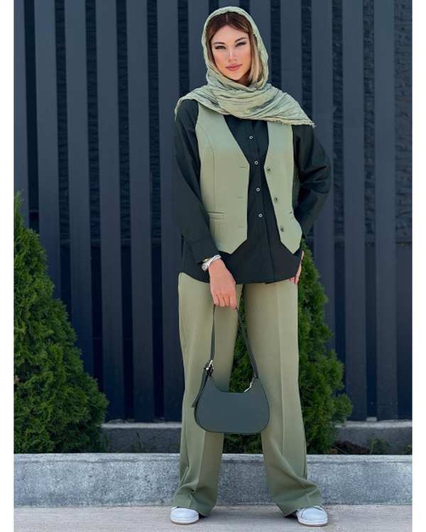 ست جلیقه و شلوار زنانه  کد 18464 - تصویر 6