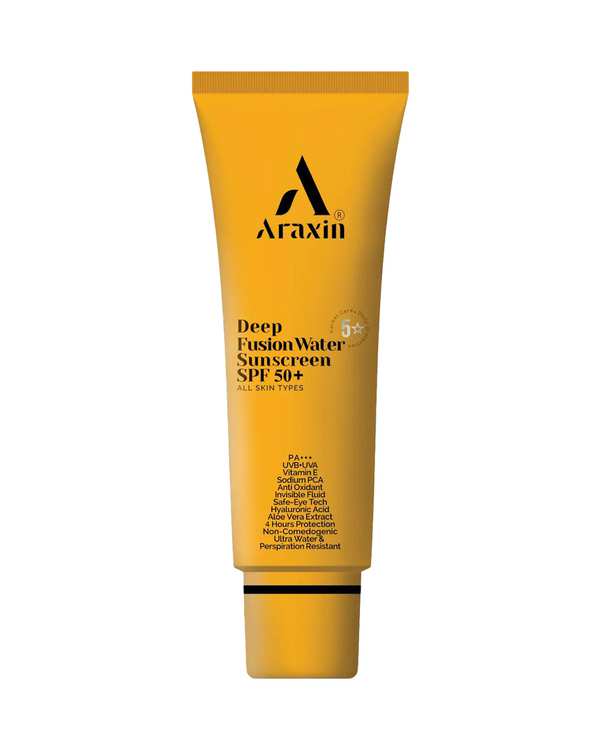 کرم ضد آفتاب تخصصی SPF50 فیوژن واتر آراکسین Araxin