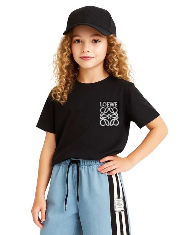 تی شرت دخترانه مشکی الیزا کیدز Eliza Kids مدل Loewe کد 221