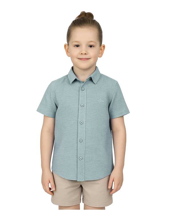 پیراهن پسرانه آستین کوتاه سبز مرینو Merino کد 1748
