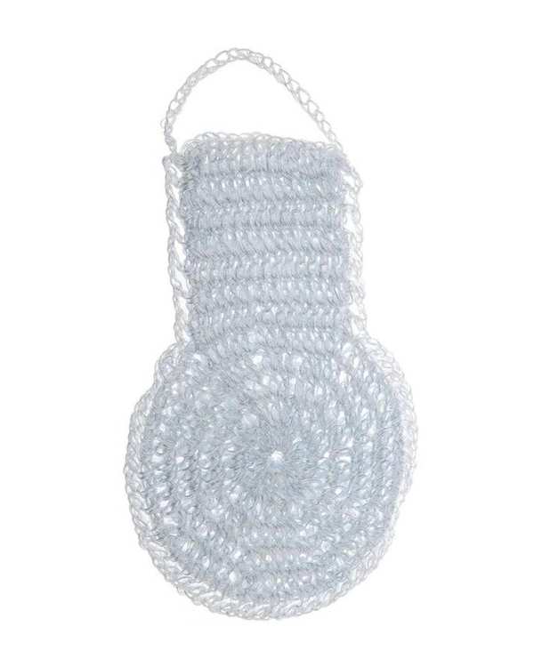 لیف حمام کلاسیک ابریشمی نقره ای آبی کاتوس Katos کد K114