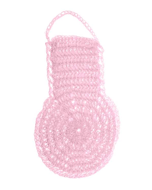 لیف حمام کلاسیک ابریشمی صورتی کاتوس Katos کد K114