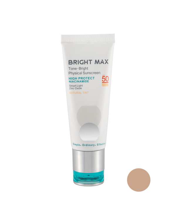 ضد آفتاب رنگی SPF50 فیزیکال برایت مکس Bright Max مدل Tone Bright حجم 40ml