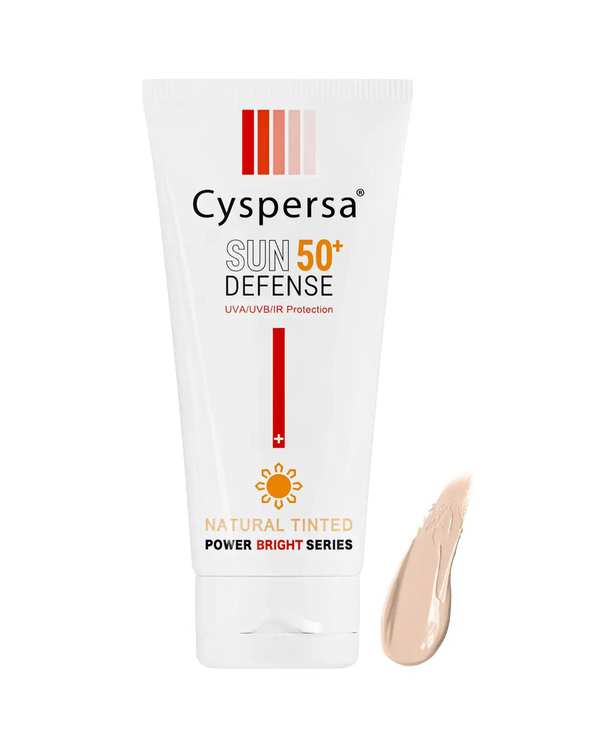 کرم ضد آفتاب رنگی SPF50 روشن کننده سیسپرسا Cyspersa رنگ طبیعی حجم 50ml