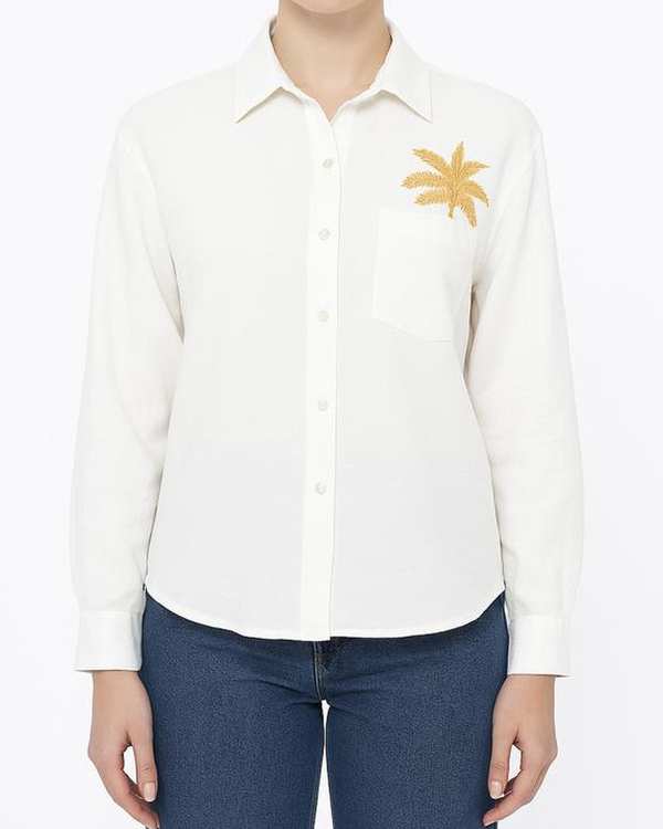 شومیز زنانه سفید تولیکا Tulika کد 33084