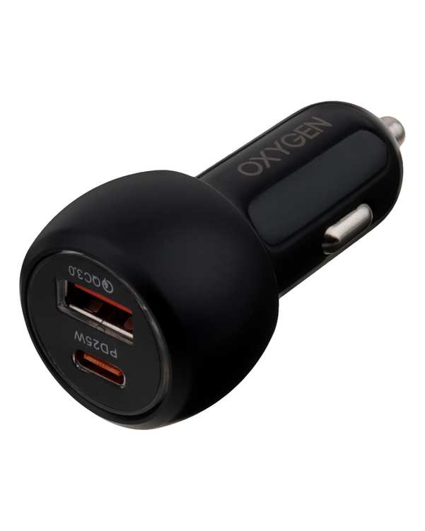 شارژر فندکی مشکی اکسیژن مدل AC-15 توان 45 وات