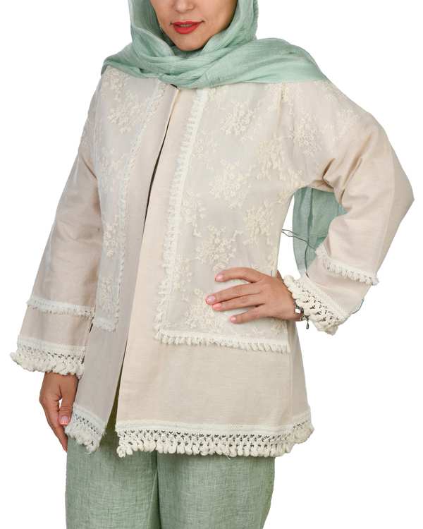 کت زنانه لینن کرم آماهی Amahi کد AA349