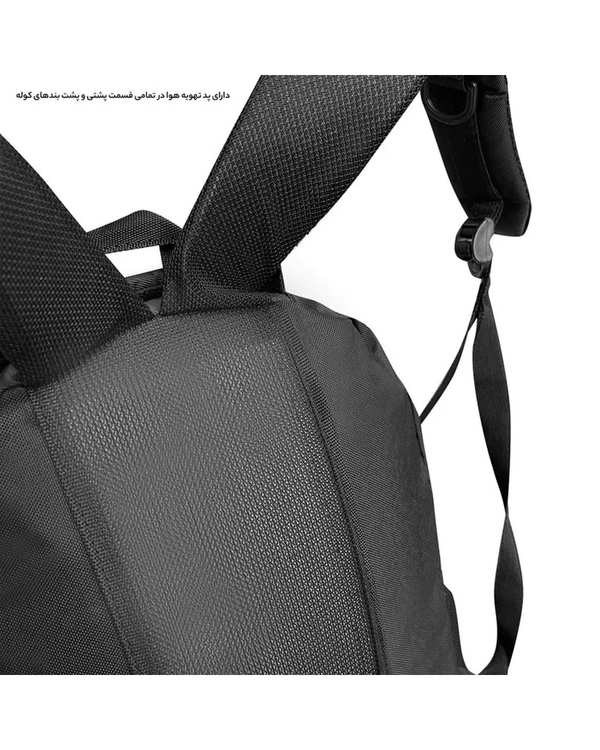 کوله پشتی لپ تاپ مشکی فوروارد Forward طرح پیر کاردین مدل PIERE CARDIN PC1006 - تصویر 6