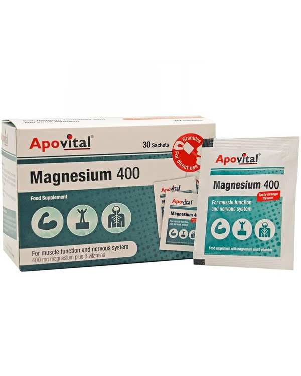 ساشه منیزیم 400 آپوویتال بسته 30 عددی