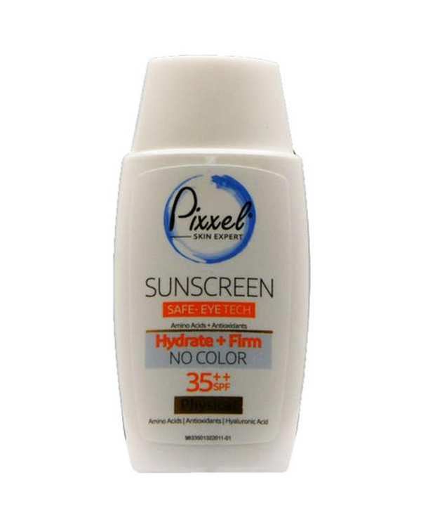 کرم ضد آفتاب دور چشم و صورت فیزیکال بی رنگ SPF35 پیکسل Pixxle حجم 50ml