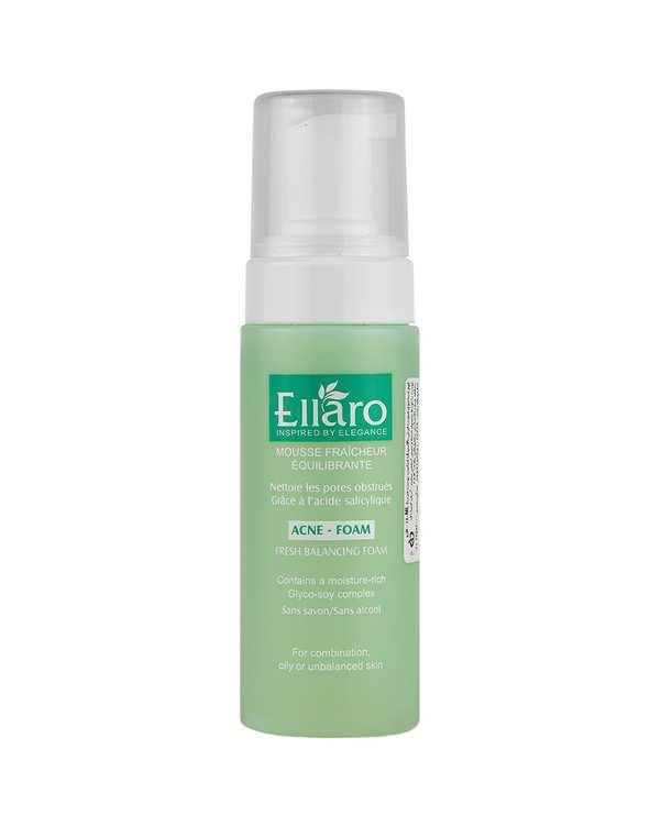 ‫فوم شستشوی صورت فرش بالانسینگ الارو Ellaro مناسب پوست چرب حجم 150ml