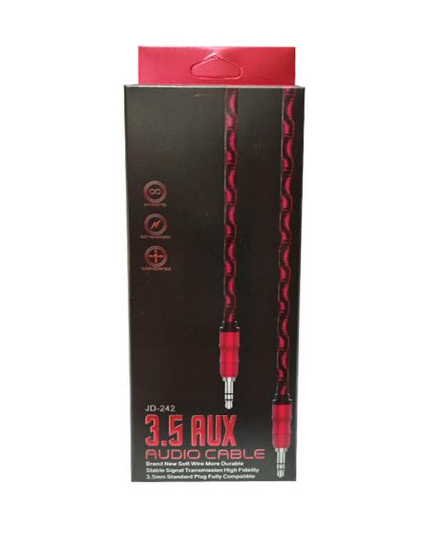 کابل aux مدل JD-242 طول 1.5 متر-رنگ مشکی - تصویر 4