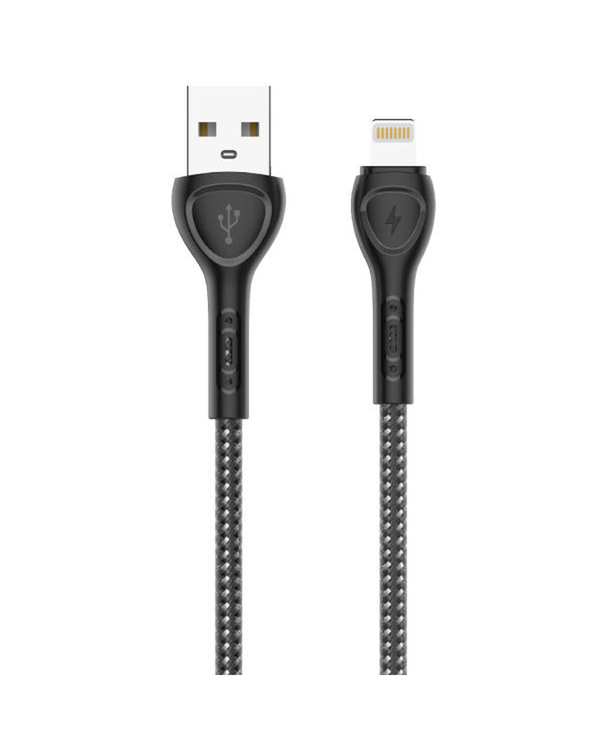 کابل شارژ مشکی USB به لایتنینگ الدینیو مدل LDNIO LS481 طول 1 متر