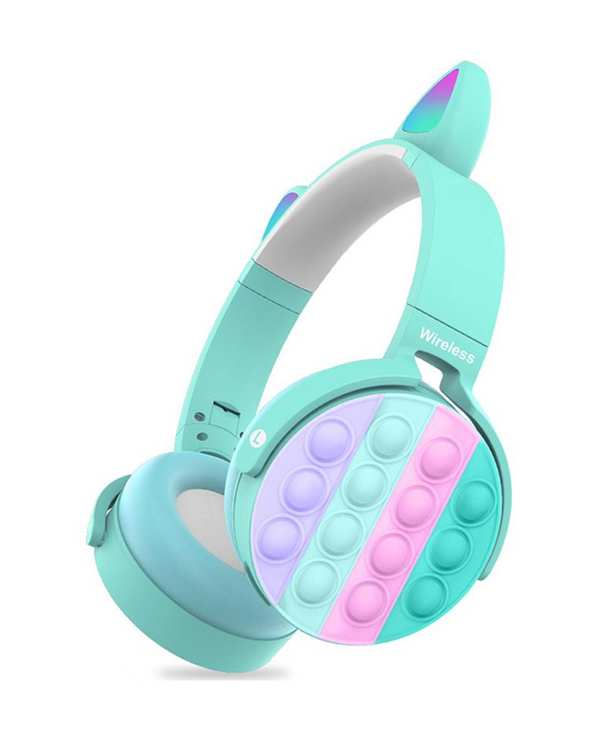 هدست بلوتوثی سبز طرح فانتزی CAT POT IT مدل SY-950