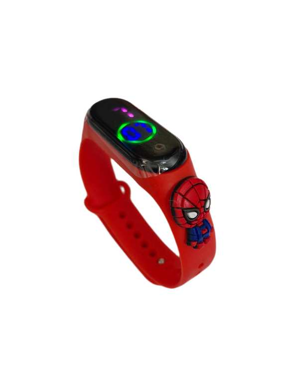 ساعت مچی دیجیتال بچگانه قرمز دلربا Delroba طرح مرد عنکبوتی کد BZM95 - تصویر 2