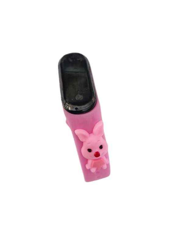 ساعت مچی دیجیتال بچگانه صورتی دلربا Delroba طرح خوک کد BZM98 - تصویر 3