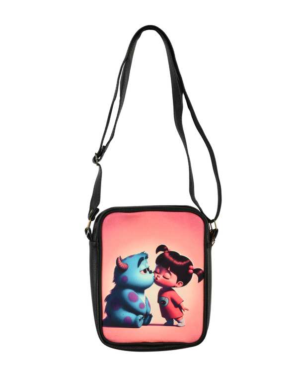 کیف دوشی مشکی وندی Vandy مدل کارخانه هیولاها کد 1035m42