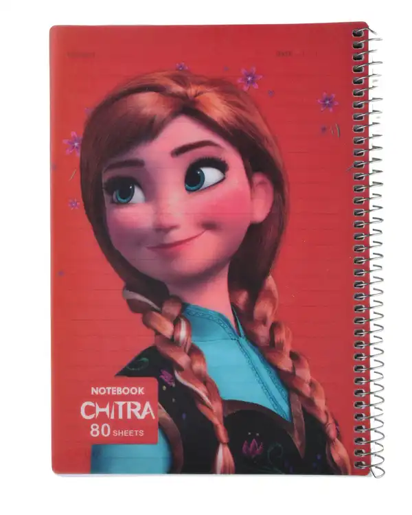 دفتر مشق سیمی 80 برگ چیترا Chitra طرح فروزن مدل 059