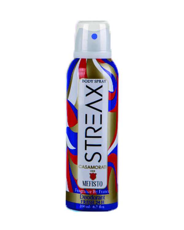 اسپری بدن مردانه استریکس Streax رایحه کازاموراتی مفیستو حجم 200ml