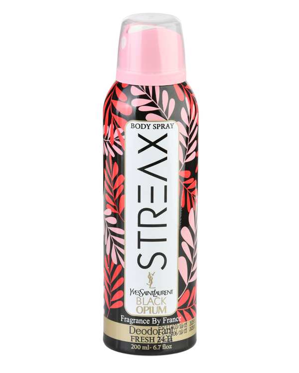 اسپری زنانه استریکس Streax رایحه Black Opium حجم 200ml