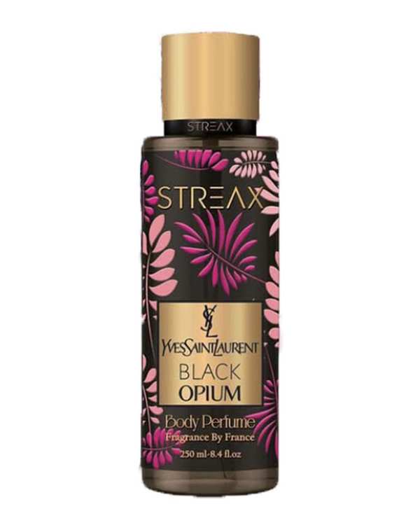 بادی اسپلش زنانه استریکس Streax رایحه Black Opium حجم 250ml