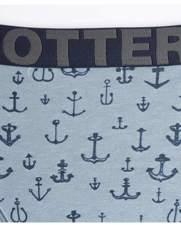 شورت اسلیپ مردانه کش پهن آبی پاتر Potter طرح لنگر کد 232 - تصویر 3