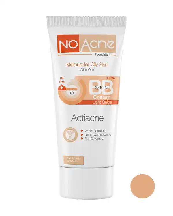 بی بی کرم نو آکنه No Acne مناسب پوست های چرب بژ روشن حجم 40ml