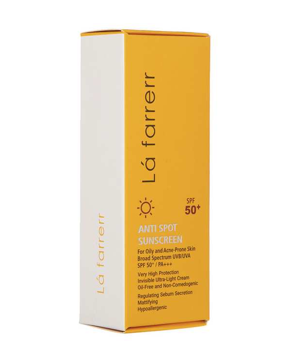 کرم ضد آفتاب بی رنگ و ضد لک SPF50 لافارر مناسب پوست چرب و مستعد آکنه حجم 40ml - تصویر 4