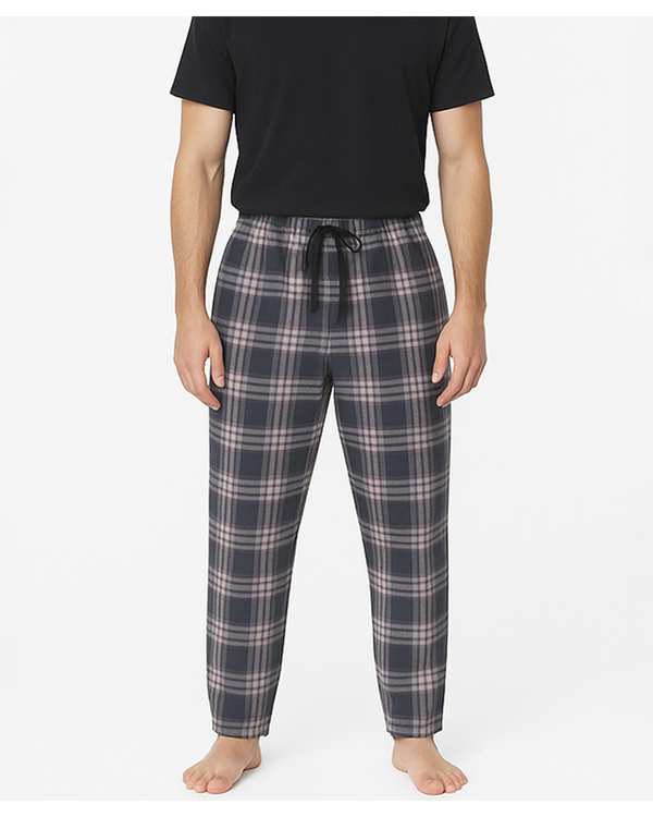 شلوار راحتی مردانه نوک مدادی صورتی چهارخانه پاتر Potter کد 100