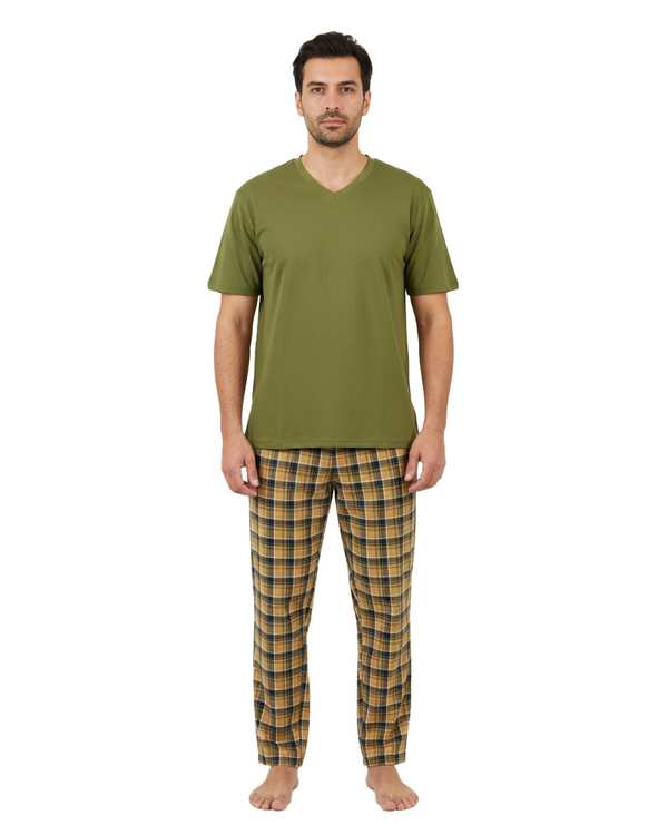 ست تی شرت و شلوار راحتی مردانه سبز پاتر Potter کد 148