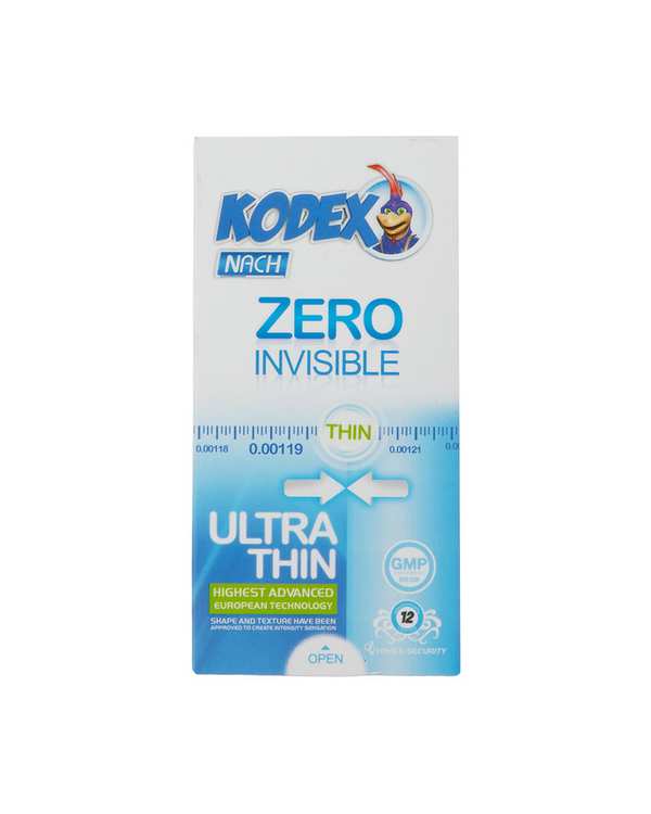 کاندوم فوق نازک کدکس Kodex مدل ZERO INVISIBLE